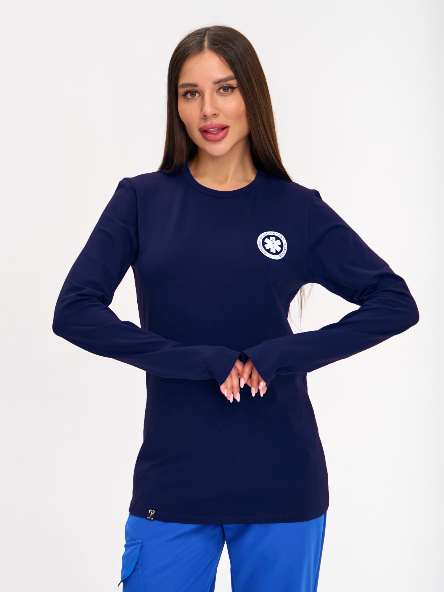 Лонгслив Пайтик СКОРАЯ ПОМОЩЬ унисекс, темно-синий NEW 4